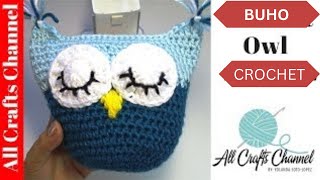 How to Crochet owl pillow  - subtitulos en Espanol