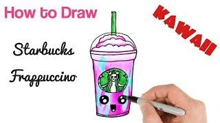 How to Draw Starbucks Frappuccino Kawaii