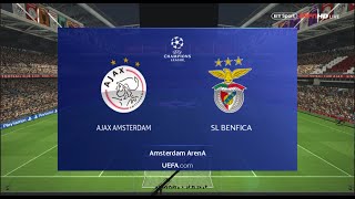 Ajax vs Benfica | UEFA Champions League | eFootball PES TV | 4k Gameplay #efootball #ucl #pes #ajax