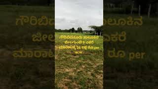 9 ACRES 26 LAKHS PA ( JEELAGUNTE gouribidanur taluk)