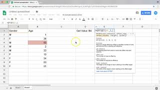 Google Sheets Offset Function 2018
