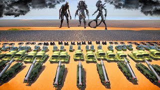 MISSILE SYSTEM vs 6 MILLION Aliens, Predators & Zombies!- Ultimate Epic Battle Simulator 2