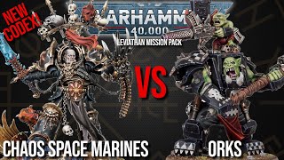 NEW CODEX! Chaos Space Marines Vs Orks - Warhammer 40k 10th Edition with @PleasantKenobi!