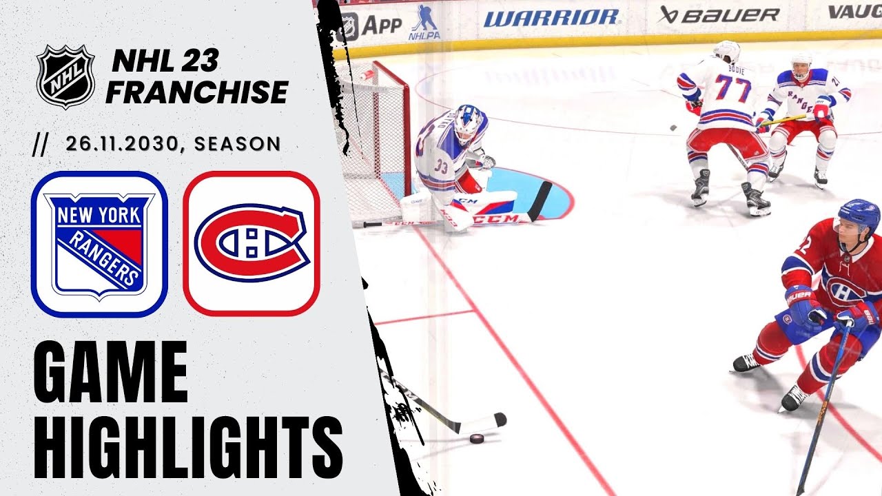 NHL 23 - New York Rangers Vs Montreal Canadiens | Regular Season, Game ...