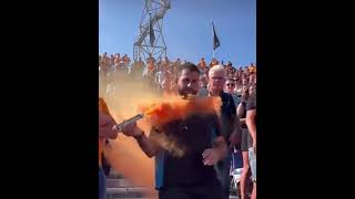 Security Guard throws smoke bomb on the track during F1 Zandvoort