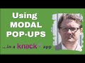 Using Modal Pop-Up Windows in a Knack Database App