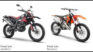 Aprilia RX 125   4 Stroke vs KTM SX 125 Test specification comparison