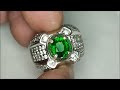 HQ Natural Vivid Green Tsavorite Garnet 1ct up KGL Top Crystall Full Luster Gemericik Ring Perak HM