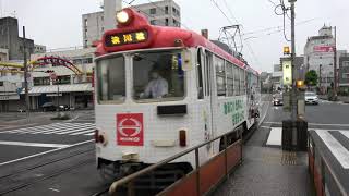 とさでん　路面電車　通勤　水滴の朝　2022/07/15