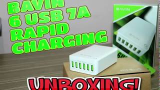 BAVIN 6 USB 7A RAPID CHARGGER FROM LAZADA PHILIPPINES (UNBOXING VIDEO)