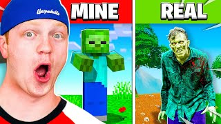 Reacting To Minecraft BUT In REAL LIFE!