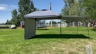 KampKeeper 10x10 pop up canopy tent with 2 sidewalls - Best shade solution