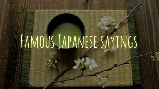 Famous Japanese sayings in English