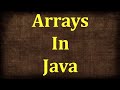 Java Tutorial # 8 | Arrays in Java | JAVA9S.com