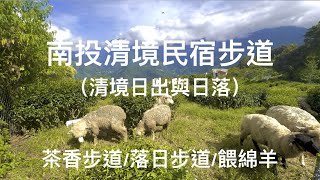 [旅遊活動]南投清境民宿健行步道：清境日出與日落｜茶香步道｜落日步道｜榮光巷｜夢幻山林渡假山莊｜清境峰情民宿｜十八怪餐廳｜餵綿羊