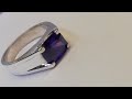 Handmade Silver Ring | with Blue Sapphire and Diamonds