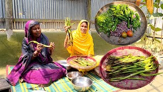 ভোরের প্রকৃতি ঢেরস শুটকি দিয়ে সুস্বাদু রান্না আর কচুর লতি চিংড়ি মাছ দিয়ে ভূনা রেসিপি । Cooking Curry