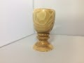 Woodturning - Started as lidded box ended up Goblet! English Yew