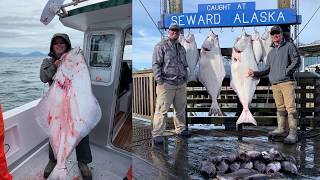 CATCHING BIG ALASKAN HALIBUT ON A JIG - With PREY ON ADVENTURE