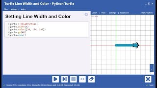 Setting Line Width and Color for the Python Turtle