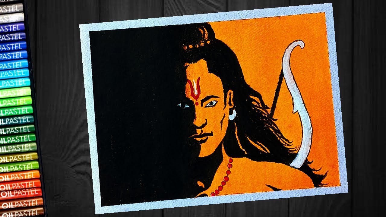 Rama Navami ( Lord Sree Ram ) Drawing Easy With Oil Pastel - Step By ...