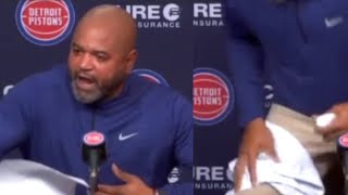 Pistons coach CRASHES OUT mid interview after seeing SGA foul baiting & OKC GETS EVERY CALL