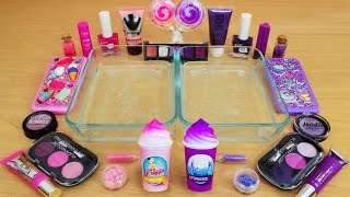Pink vs Purple   Mixing Makeup Eyeshadow Into Slime ASMR1