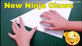 How to make ninja claws and star//how to make ninja star//ninja fake nails// ninja claws