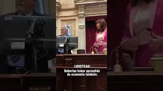 Cristina Kirchner y Martín Lousteau se cruzaron en el Congreso