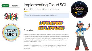 Implementing Cloud SQL || #COURSERA || #qwiklabs || Lab Solution #arcade #arcadegooglecloud
