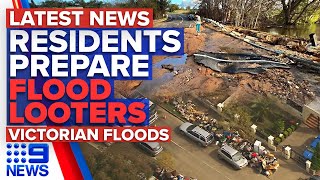 Residents brace for second major flood event, Looters strike flood-hit victims | 9 News Australia