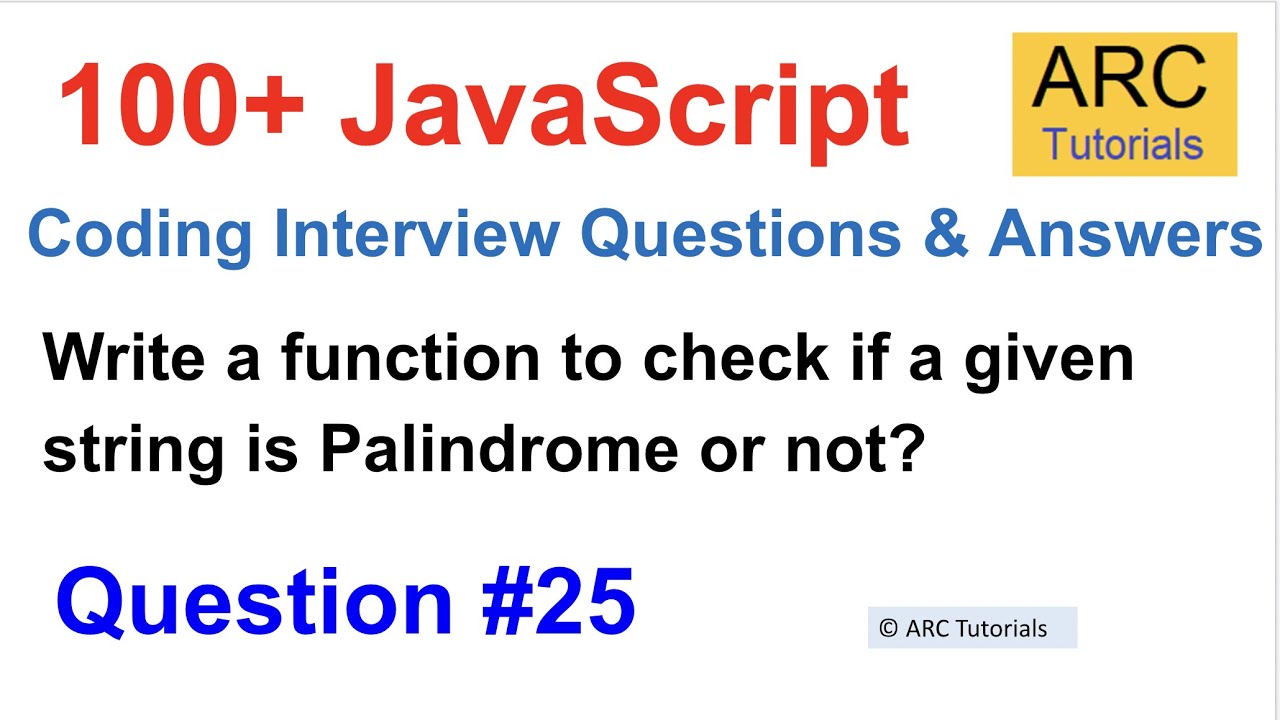 Javascript Interview Questions And Answers - 25 | Javascript Interview ...