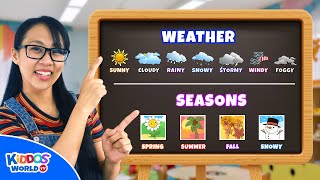 Teaching and Learning Types of Weather and the 4 Seasons to Kids with Miss V
