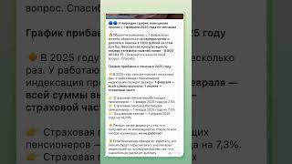 Новый график повышения пенсии с 1 февраля 2025 года по месяцам #пособия #пенсия