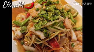 Spicy Papaya salad, ຕຳໝາກຮຸ່ງ, \