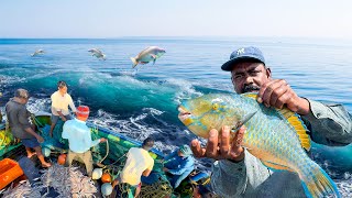 Amazing 🤩 Final Day Fishing In Very Bad Weather | Caught Lot Of Variety Fishes,Ayilai Fish Curry