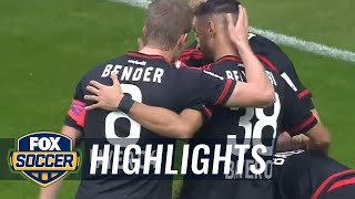 Leverkusen takes the 1-0 lead thanks to Mehmedi deflected shot - 2015–16 Bundesliga Highlights