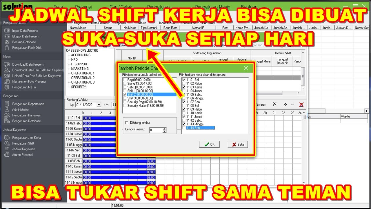 Cara Membuat Jadwal Shift Kerja Tidak Tetap Menggunakan Aplikasi ...