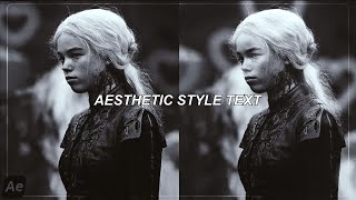 aesthetic style text tutorial || after effects