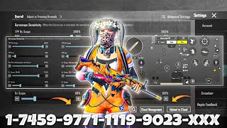 NEW UPDATE 3.6🔥BEST SENSITIVITY CODE + CONTROL SETTINGS BGMI/PUBG MOBILE