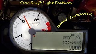 2016 BMW S1000RR Gear Shift Light Settings