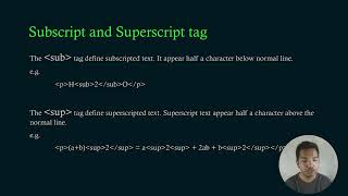 Superscript and Subscript Tag in HTML #youtube #video #coding #html #programming