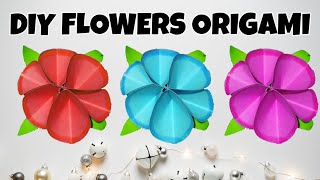 DIY Mini Flower Origami | Origami Bunga | Membuat Origami Bunga | Simple Valentine's Origami