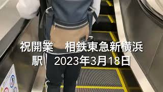 2X エスカレータ― 相鉄東急新横浜線の新しい出口 エスカレーターに乗った！