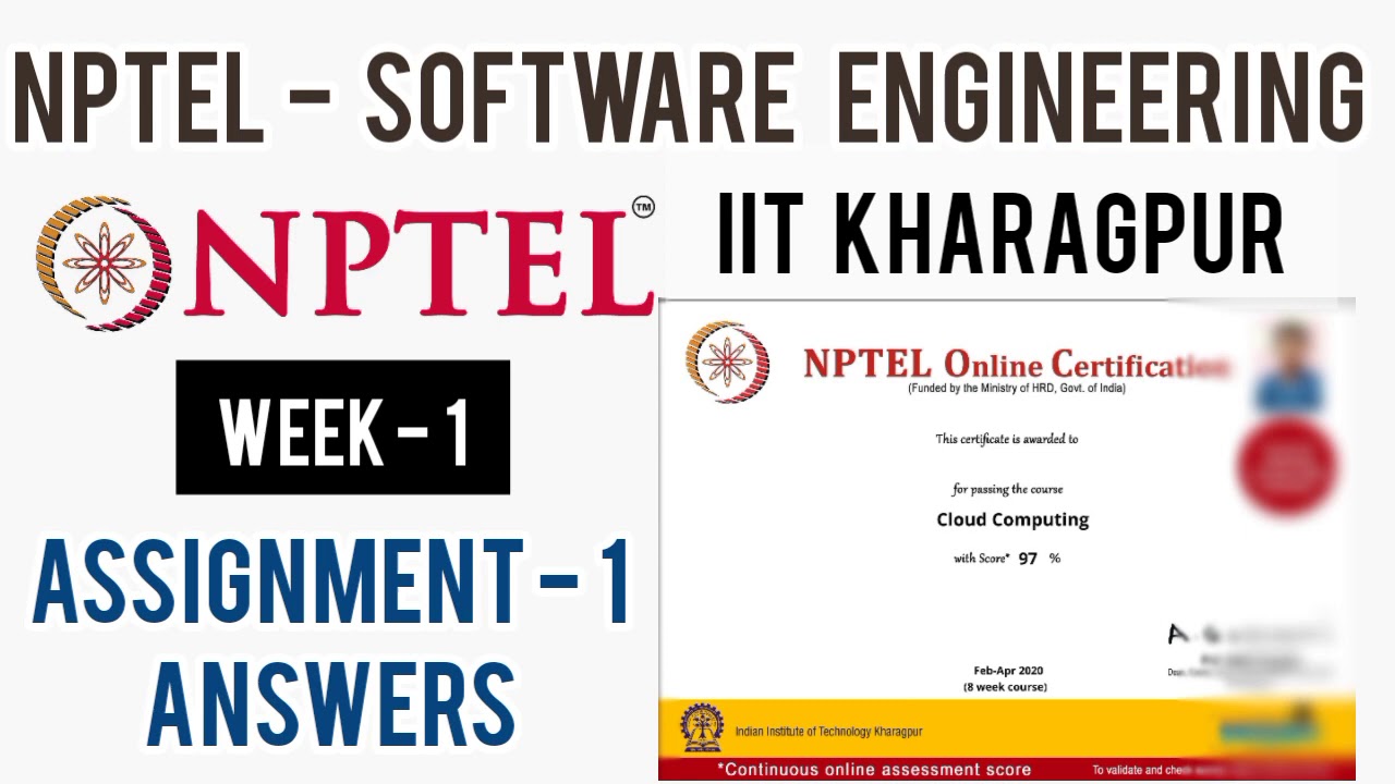 NPTEL 2020: Software Engineering Assignment 1 Quiz Answers | Week 1 ...