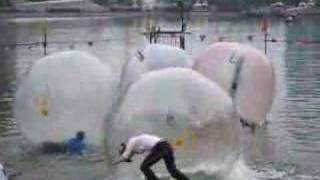 in bubble on water, funny