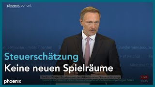 Bundesfinanzminister Christian Lindner (FDP) zur Sitzung des Arbeitskreises Steuerschätzung
