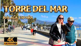 Step by step visit Torre del Mar, Malaga, Spain. 4K