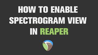 How to Enable Spectrogram View in Reaper | Quick Tutorial
