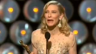 ▶ Cate Blanchett Best Actress Academy Award acceptance speech   Oscars 2014   YouTube 360p